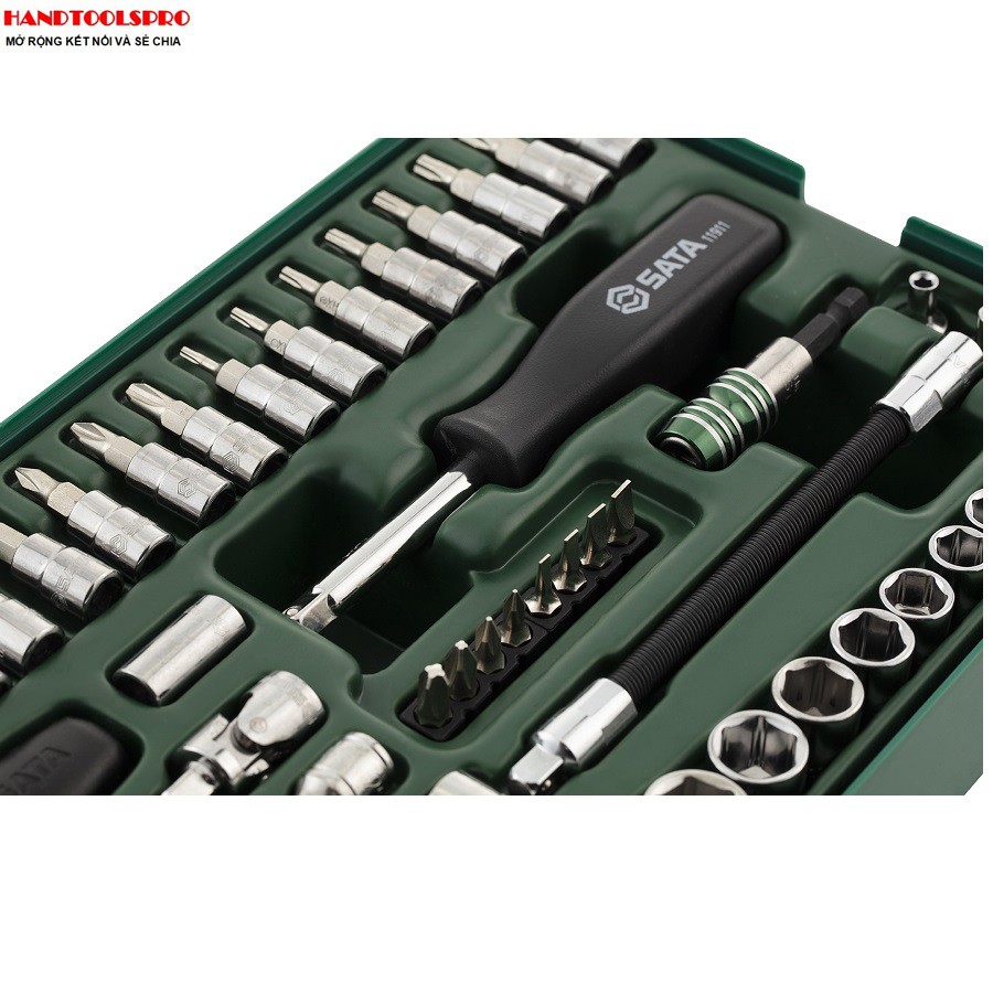 Bộ khay đầu tuýp 66 chi tiết 1/4 inch Sata 09901