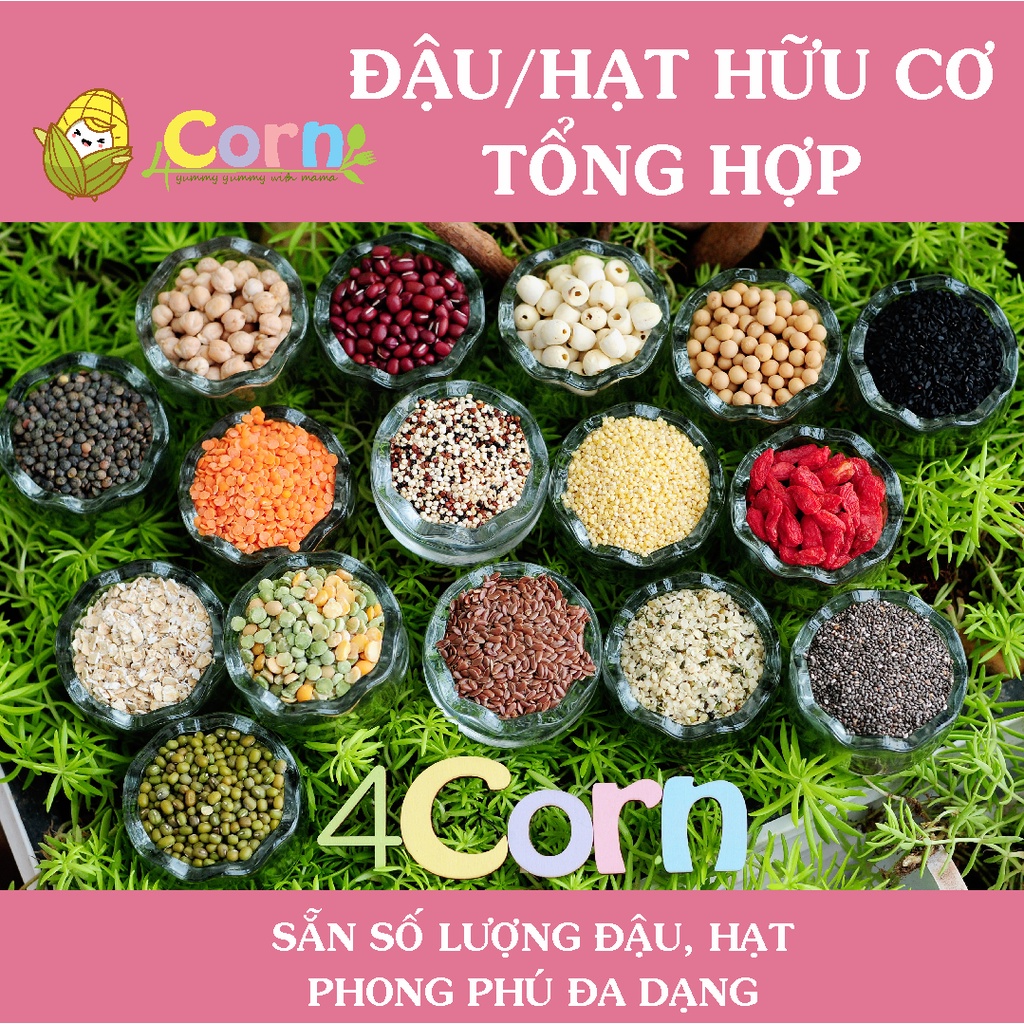 Các loại đậu hạt hữu cơ cho bé ăn dặm (hũ, túi 50-100g)