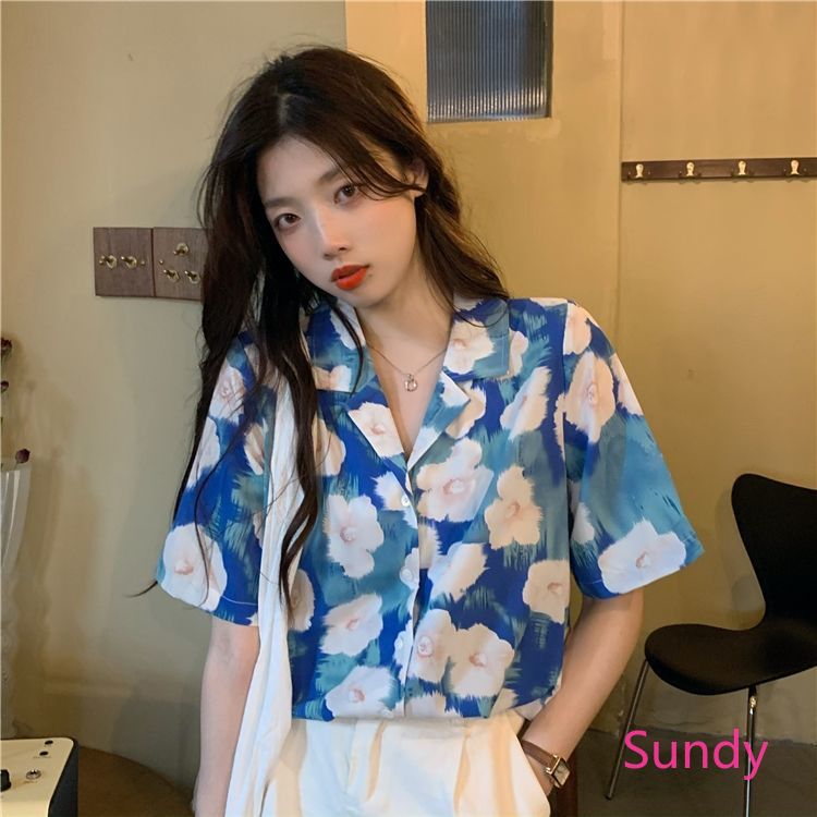 Áo Thun Nữ Tay Ngắn Dáng Rộng Phong Cách Retro