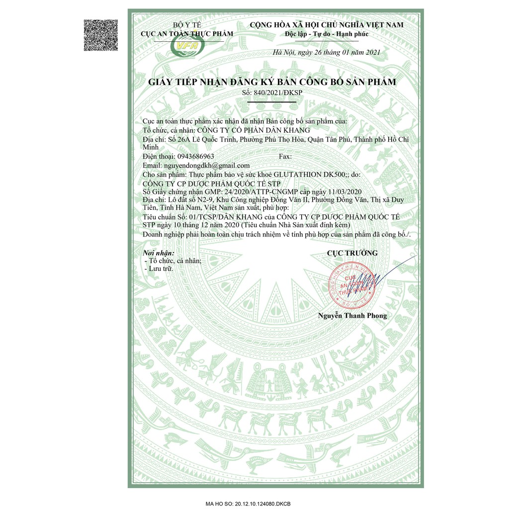 Viên Uống Hỗ Trợ Chống Oxy Hóa, Ngăn Ngừa Lão Hóa Và Làm Đẹp Da Glutathion DK500 | BigBuy360 - bigbuy360.vn