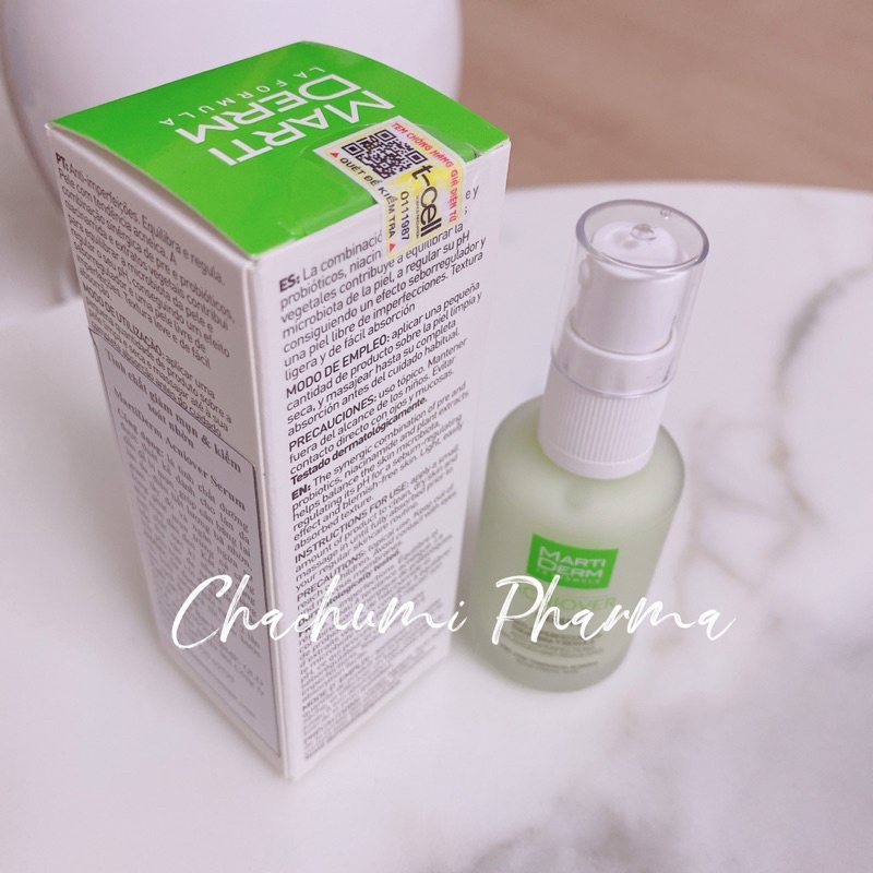 Serum giảm mụn & kiểm soát nhờn Martiderm acniover serum