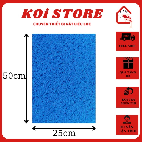 Jmat không keo dạng bùi nhùi  kích thước 25x50cm; 50x50cm; 50x100cm dùng để lọc nước