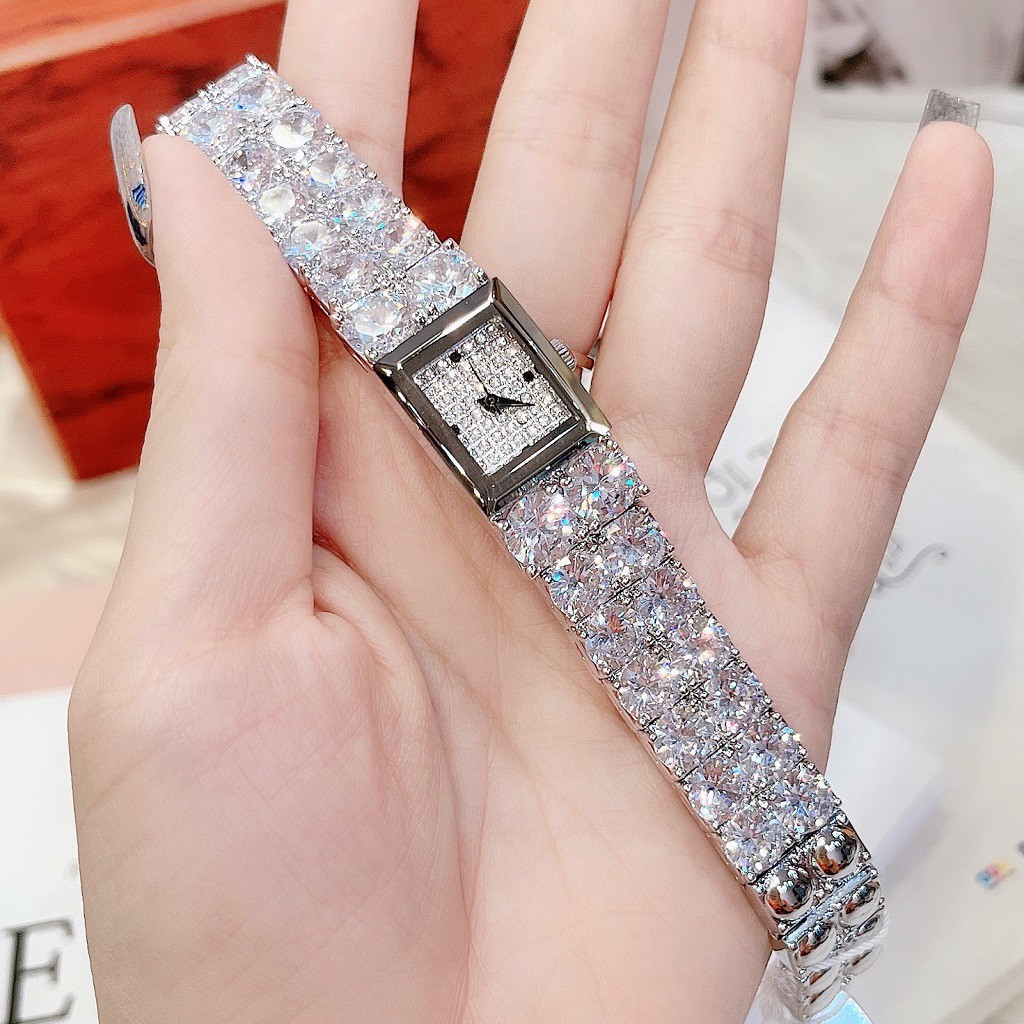 Đồng Hồ Nữ Melissa Dây Đính Đá 15x19mm Silver