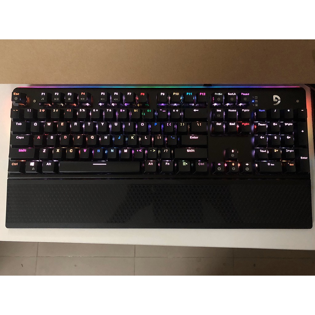 Bàn phím cơ gaming Fuhlen S Subverter led RGB - Blue Switch Black - Chính hãng - Có tem chống hàng giả