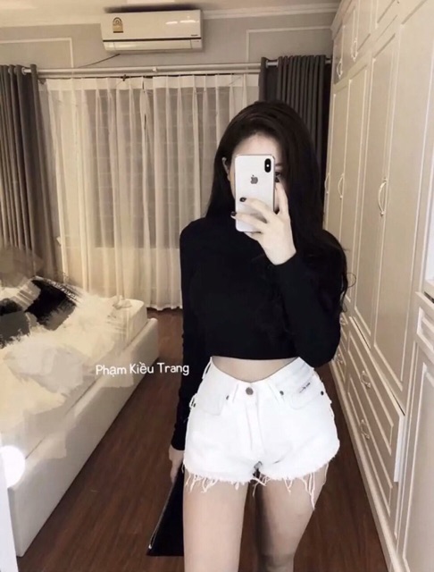 Quần đùi nữ kaki tua rua lưng cao bó sát đùi chất kaki mềm mịn hàng chuẩn siêu rẻ