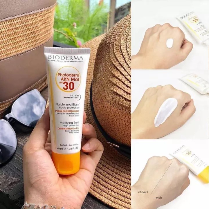 Kem Chống Nắng Bioderma Dành Cho Da Dầu, Mụn SPF30 40ml Photoderm AKN Mat Chính Hãng