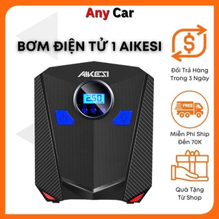 Bơm Lốp Ô Tô - Bơm Xe Ô Tô Aikesi Điện Tử Đèn Led Tích Hợp Đèn Pin Cắm Tẩu 12V Có Tự Ngắt