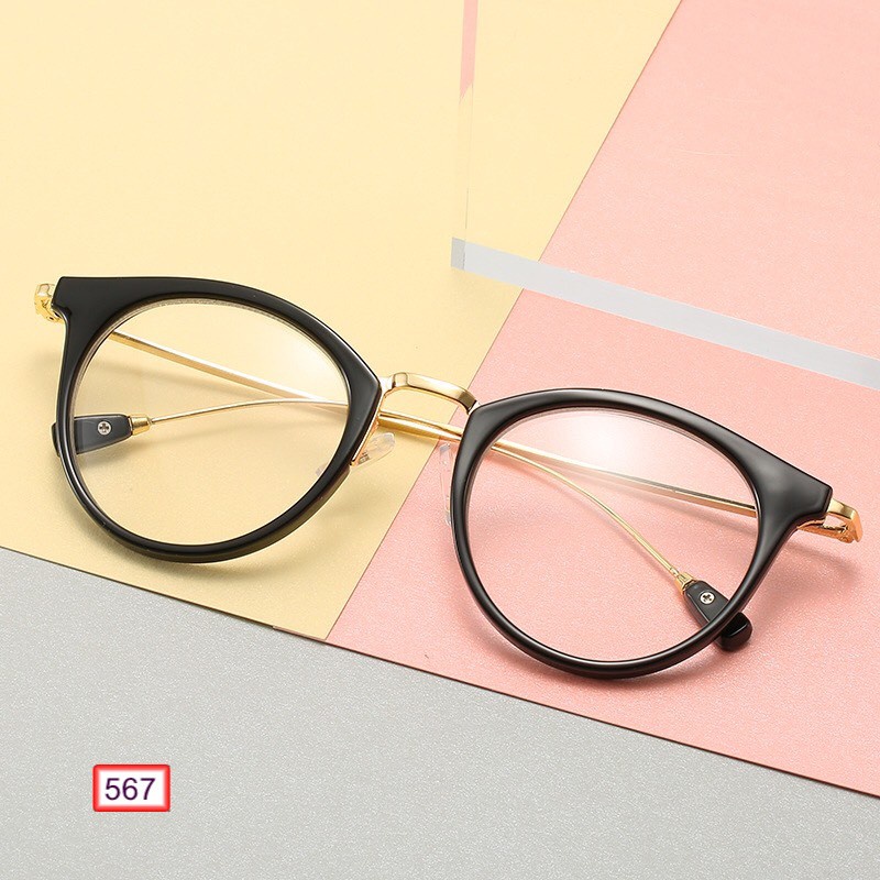 Mắt Kính Gọng Cận Cao Cấp 567 Form Mắt Mèo Nhiều Màu Siêu Đẹp - Hazo