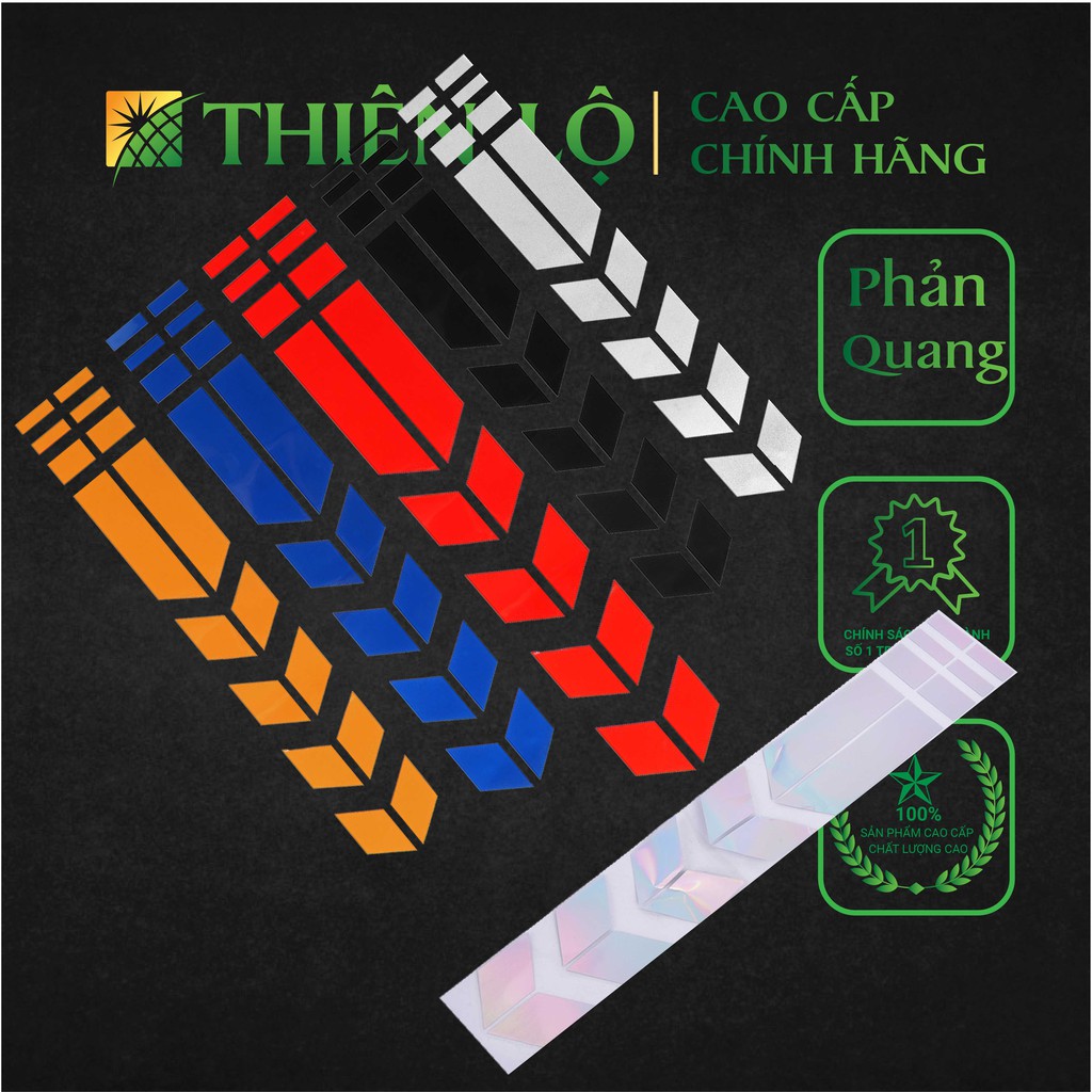 Bộ Decals tem dán phản quang hình mũi tên trang trí ô tô xe máy cao cấp - Sản phẩm cao cấp của Thiên Lộ