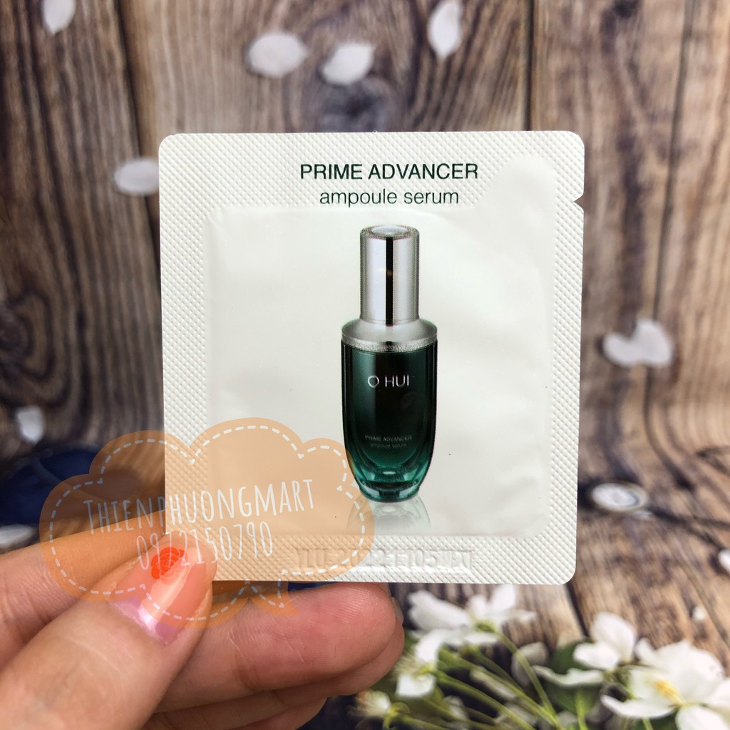 10 GÓI DÙNG THỬ TINH CHẤT SIÊU CÔ ĐẶC PRIME ADVANCER AMPOULE SERUM - TINH CHẤT VÀNG OHUI XANH MỚI