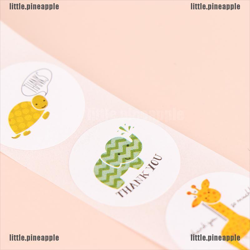 [Pine] 500Pcs Funny Animal Stickers Roll Classic Cute Waterproof Farm Package Stickers