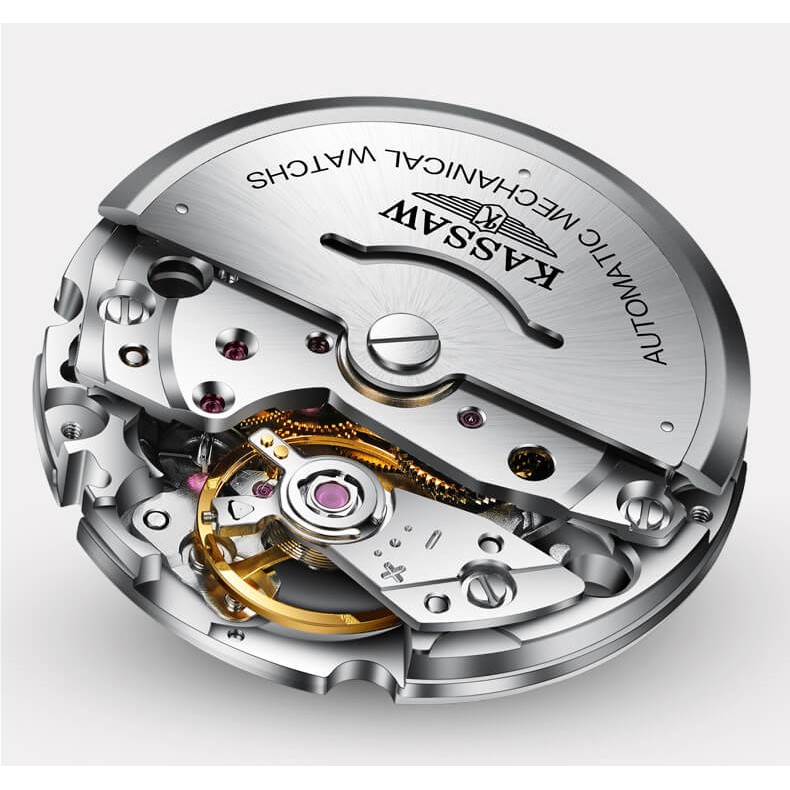 Đồng hồ nữ chính hãng KASSAW K821-5 Kính sapphire ,chống xước,Chống nước ,BH 24 tháng,Máy cơ (Automatic) ,dây kim loại