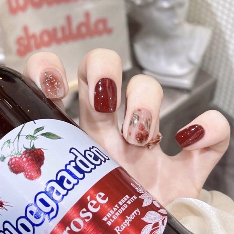 Set 24 móng giả N291, dáng móng ngắn