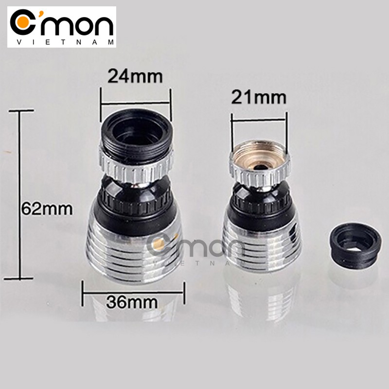 Đầu vòi rửa bát chén tăng áp điều hướng 360 độ với 2 chế độ nước Cmon DV-01