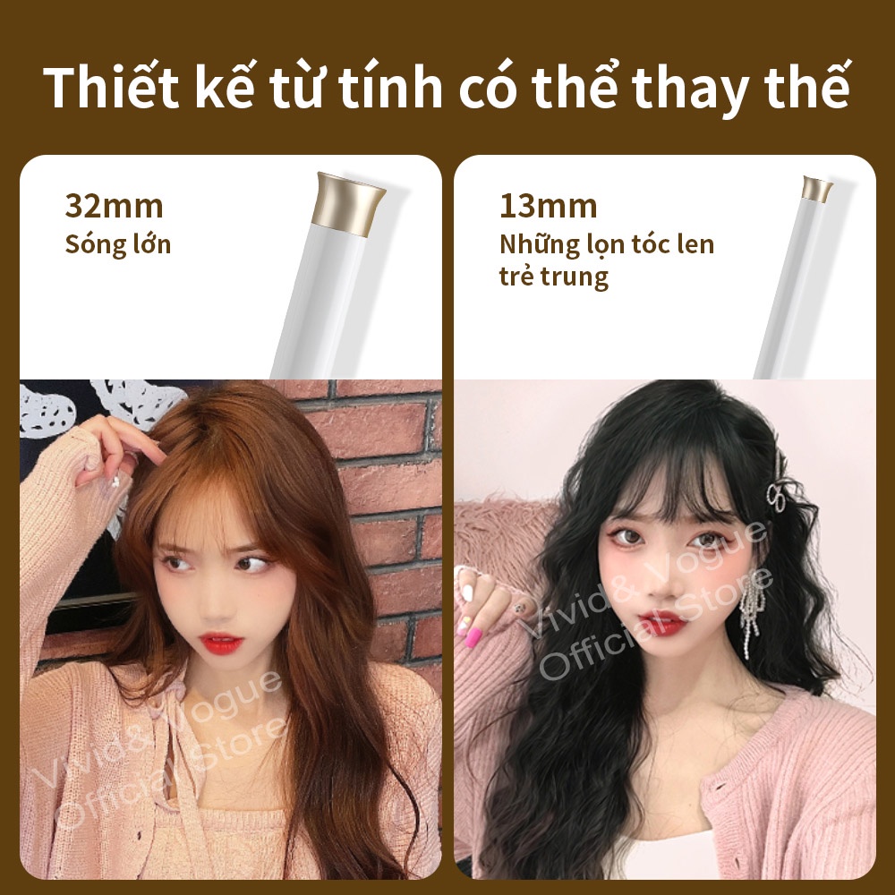 Máy uốn tóc 4Gen VIVID & VOGUE tự động bằng gốm máy uốn tóc cầm tay