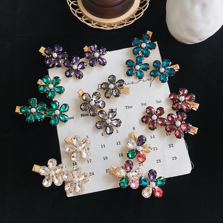 Kẹp Tóc Đuôi Ngựa Mini Hình Hoa Màu Kẹo Thời Trang Hàn Quốc Cho Nữ