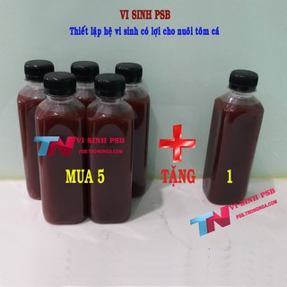 COMBO mua 5 chai tặng kèm 1 chai Vi sinh PSB - Vi khuẩn quang hợp chai 350ml