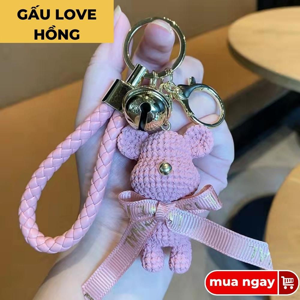 Móc khoá xe máy gấu love dễ thương Hàn Quốc hot trend,Móc khoá treo balo phụ kiện túi xách cute Bolita