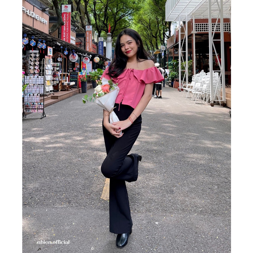 Quần tây công sở - quần tây loe nữ nhiennhienvintage BQ70