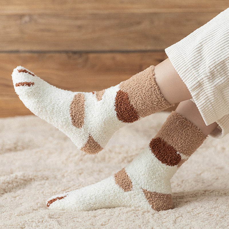 Vớ nữ mềm mại ấm áp họa tiết  hình chân mèo dễ thương | BigBuy360 - bigbuy360.vn