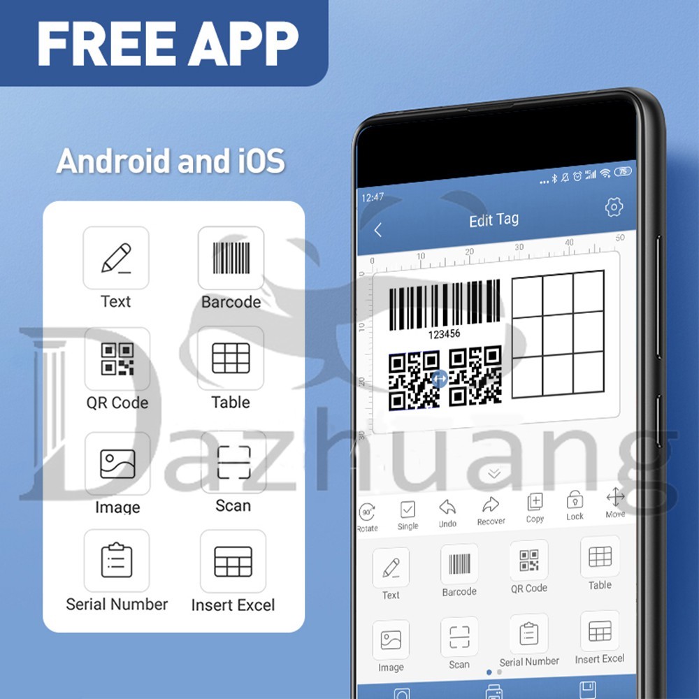 Máy In Nhãn Không Dây D11 Kèm Phụ Kiện | BigBuy360 - bigbuy360.vn