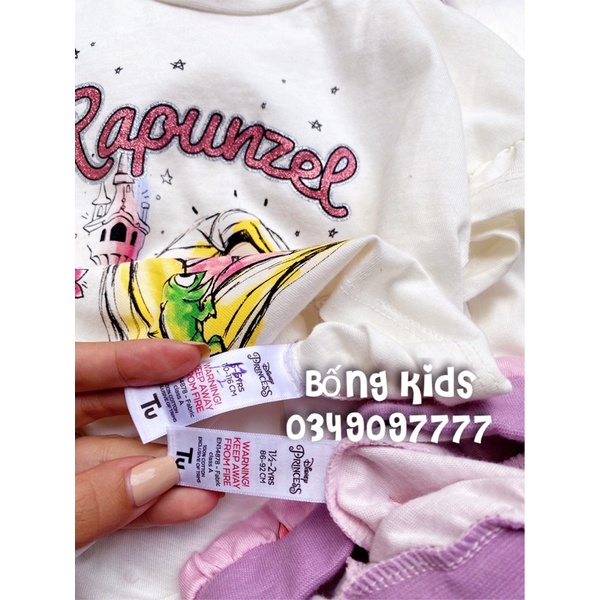 Bộ Thu Bé Gái Công Chúa Hồng Tím Tu