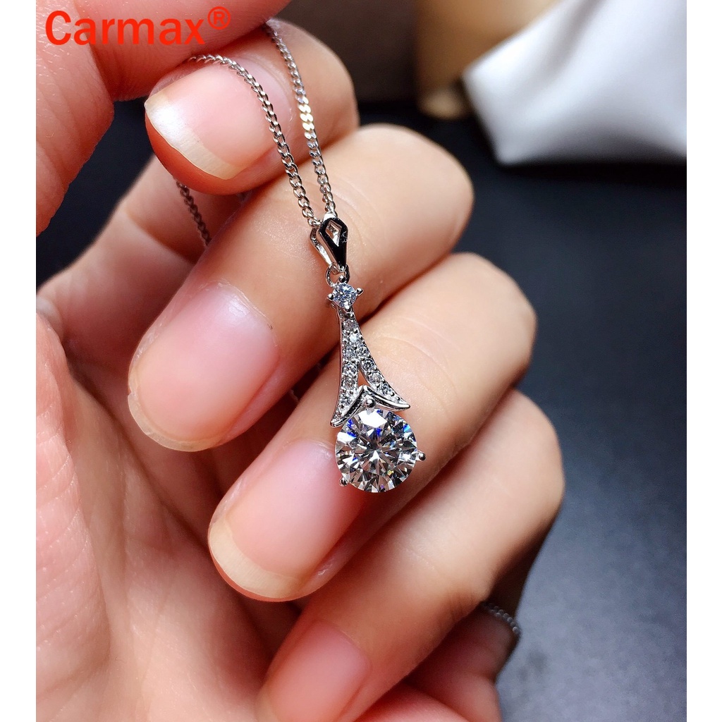 Bông Tai Hình Tháp Moissanite Đính Đá Toàn Diện