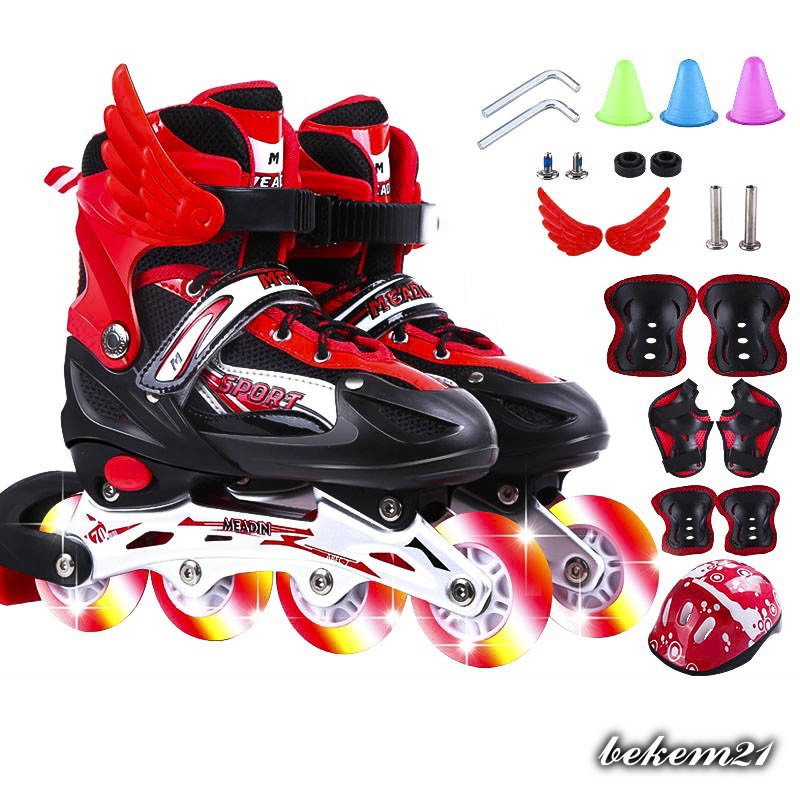 Giày trượt patin Sport cao cấp phát sáng dành cho trẻ thơ người lớn có thể điều chỉnh nhỏ to dòng mới 2020