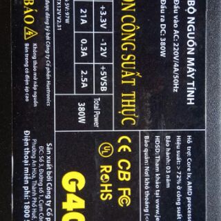 Nguồn cst jetek G400