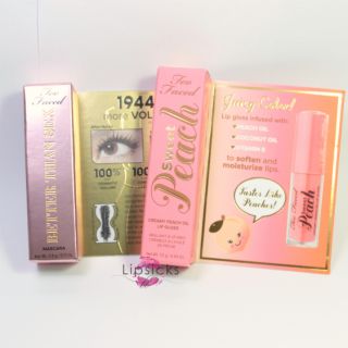 Mascara Too Faced better than sex mini và son bóng dưỡng môi