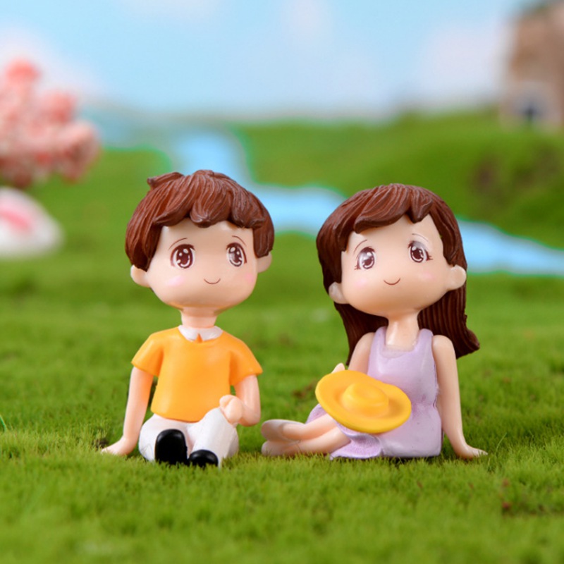 Set 2 mô hình mini trang trí khu vườn