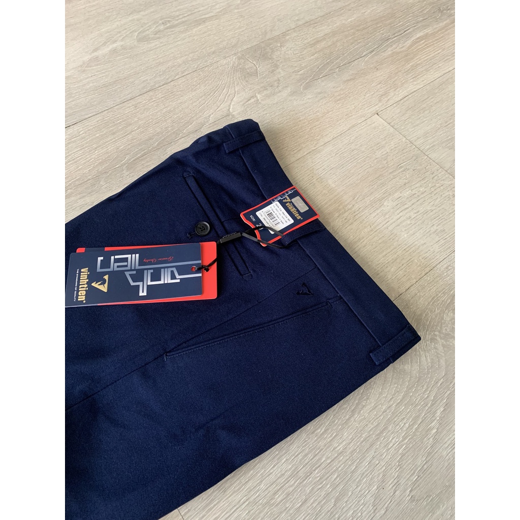 Quần tây Nam Vĩnh Tiến Trơn Màu Dáng Slimfit Vĩnh Tiến Xanh Than