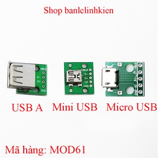 Module chuyển tín hiệu cổng micro USB/mini USB/USB các loại