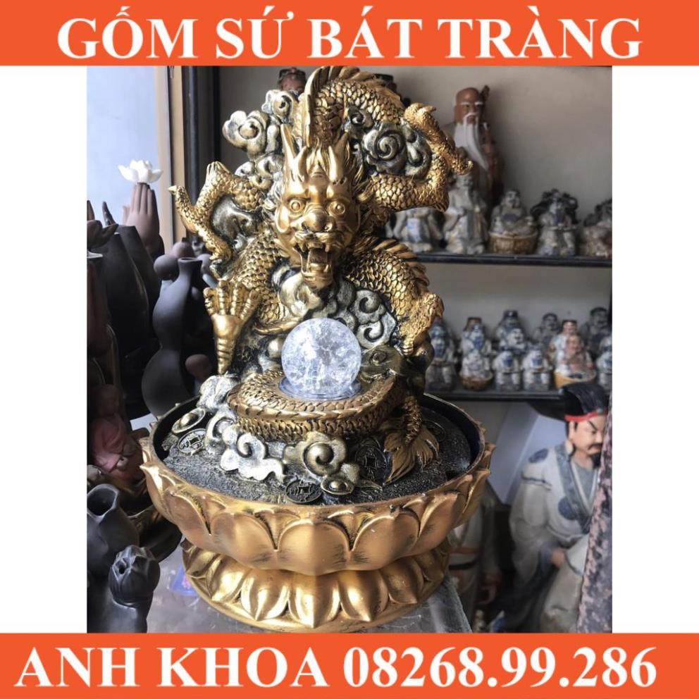 Thác nước Rồng Phun Nước (Chiêu Tài Tiến Bảo) - Gốm sứ Bát Tràng Anh Khoa