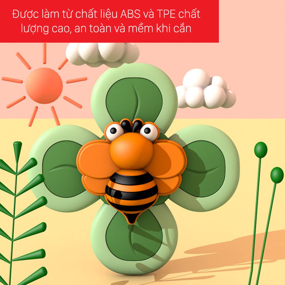 Con quay spinner hình côn trùng dễ thương, đồ chơi con quay vui nhộn cho bé (không hộp)