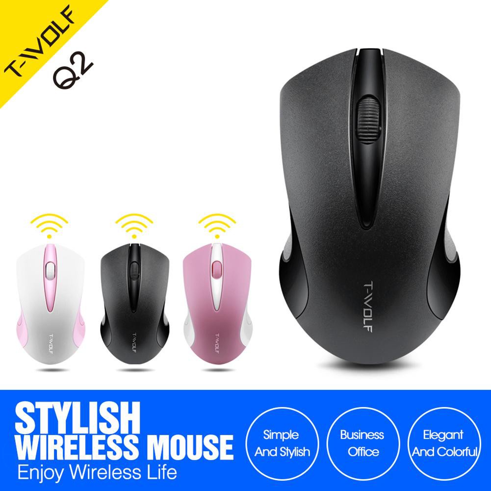 Q2 1200dpi 3 Buttons USB Silent Mouse Computer PC 2.4G Wireless Mute Mice