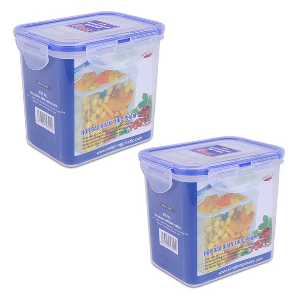 Hộp bảo quản thực phẩm 4 khóa 2505 - 850ml Song Long | BigBuy360 - bigbuy360.vn