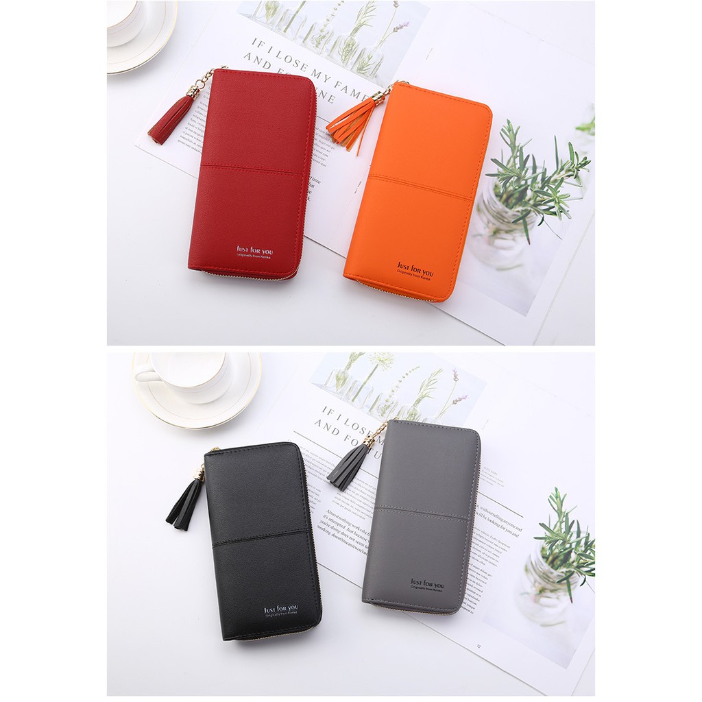 Ví Nữ Just For You Khóa Kéo Có Quai Cổ Tay P722