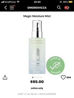 Xịt dưỡng ẩm Omorovicza Magic Moisture Mist fullsize 50ml