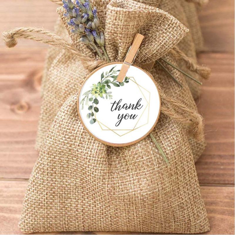 Cuộn 500 miếng dán 4 kiểu in chữ thank you dùng để trang trí sổ tay