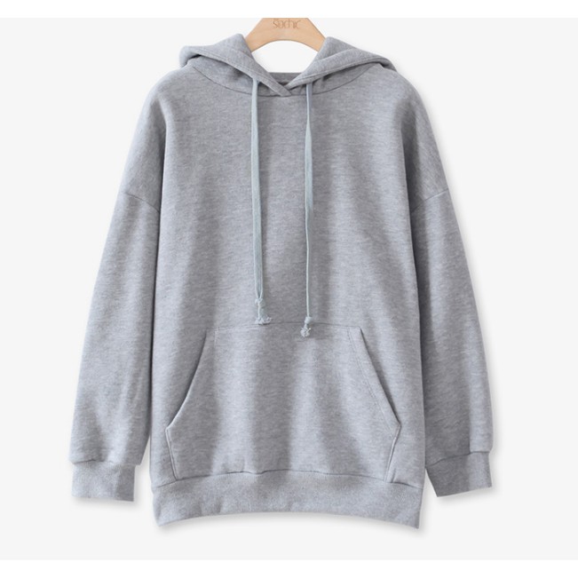 [FREESHIP] áo hoodie xám trơn unisex - áo khoác nỉ bông hoodie basic gray | BigBuy360 - bigbuy360.vn