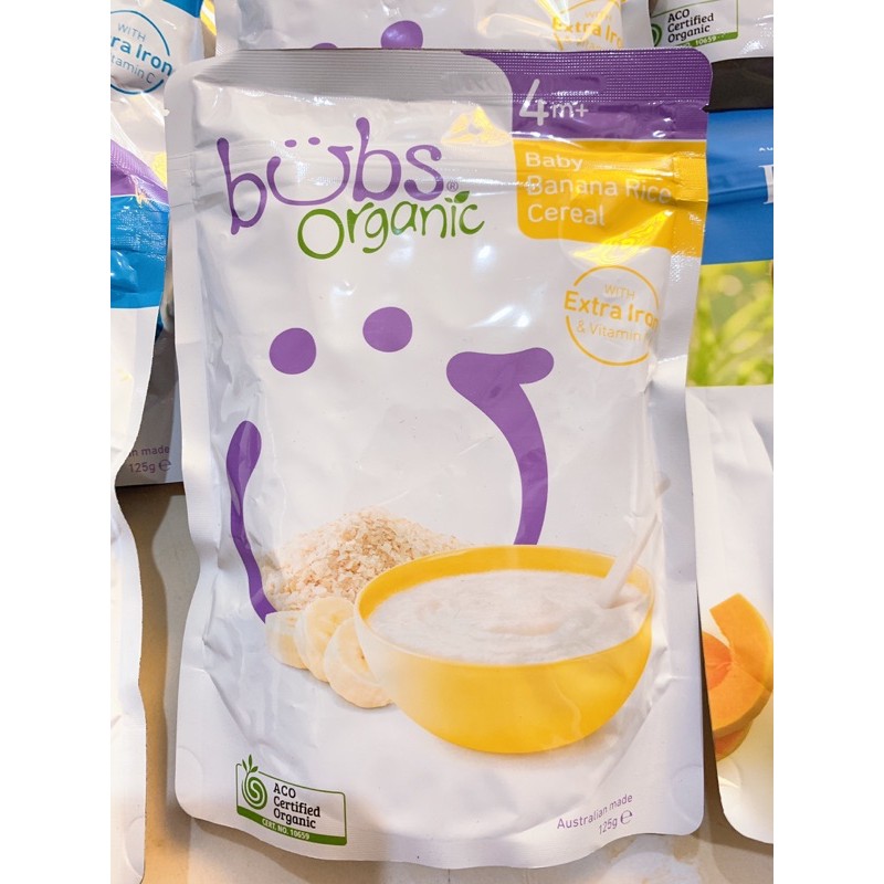 Bột ăn dặm BUBS ORGANIC ÚC ( KO cần nấu. Hsd 30 ngày sau khi mở gói)