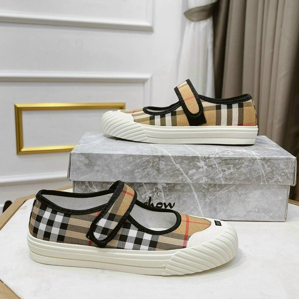 giày quai ngang nữ phối họa tiết bbr siêu êm