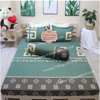 [Giá rẻ cực sốc] Bộ ga gối 3 món Givenchy chất Poly Cotton siêu rẻ, siêu bền đẹp