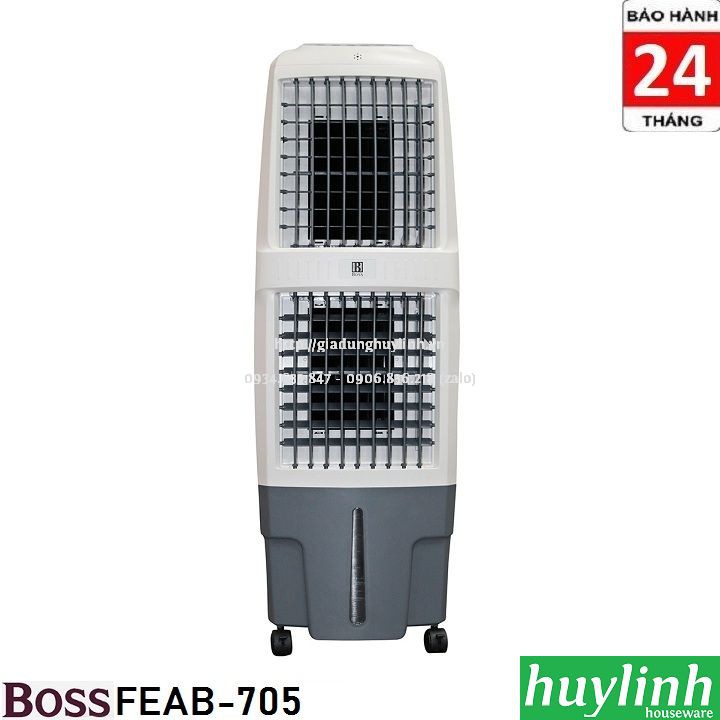 Quạt - Máy làm mát không khí Boss FEAB-705G - Made in Thái Lan - Tặng vợt muỗi MSH-021