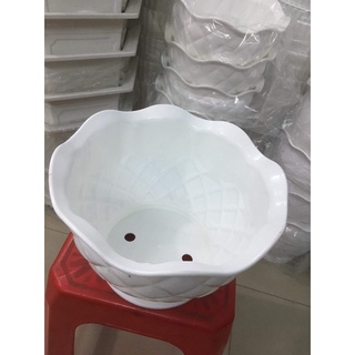 Chậu nhựa quả dứa 27 (có dĩa lót)