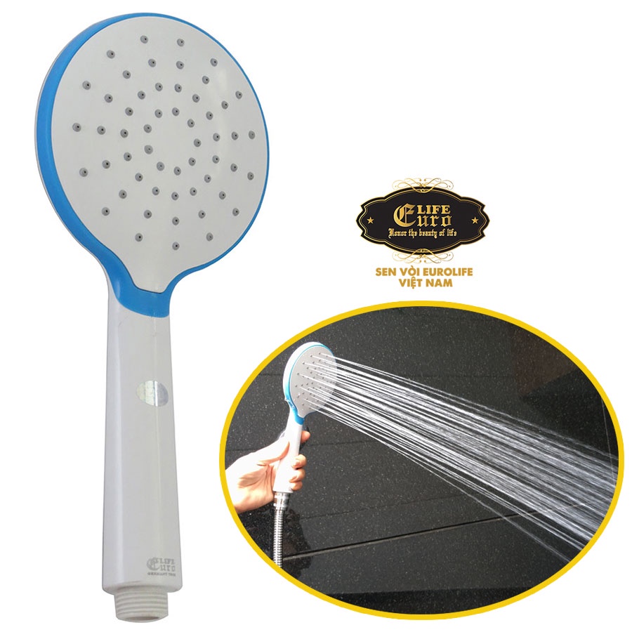 Tay sen 1 chế độ phun nước Eurolife EL-H108 ( Trắng Xanh) - CHỈ CÓ TAY SEN