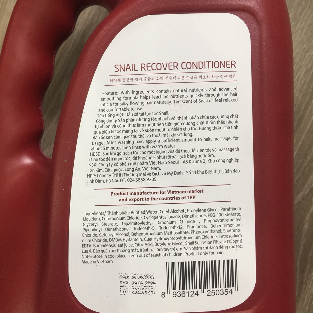 Dầu gội dầu xả can Snail Sophia siêu phục hồi tóc thơm hương nước hoa chính hãng