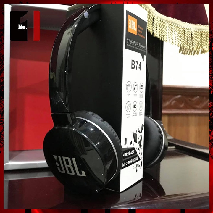 Tai Nghe Headphone Chụp Tai Bluetooth JBL B74 Tai Nghe Nhạc Điện Thoại Có Mic Úp Tai Không Dây