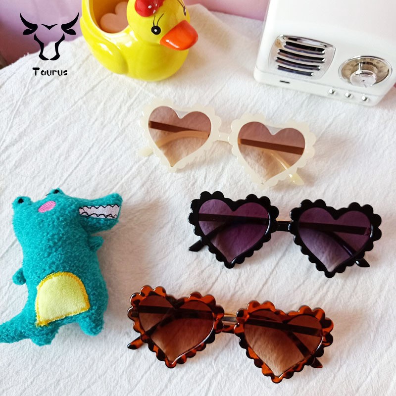 New Kim Loại Chống UV Bé Kính Mát Tình Yêu Loại của Lucu Saw Thời Trang Hợp Thời Trang Thời Trang.